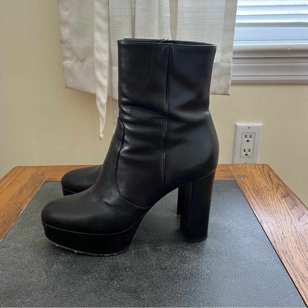 Gianvito rossi black platform boots size 37.5